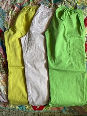 WonderWink Lime Green Elastic-Waist Scrub Pants